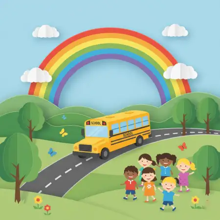 Free Childrens Day Background With Paper Art Style Background Download