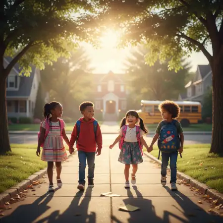 Free Childrens Day Background With Stars And Glitter Background Download