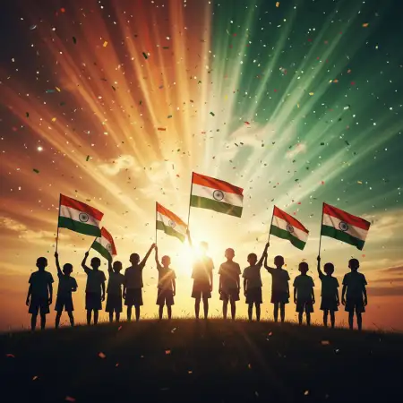 Free Childrens Day Background With Tricolor Theme Background Download