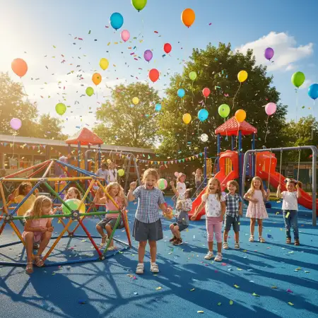 Free Childrens Day Hd Background With Confetti Background Download