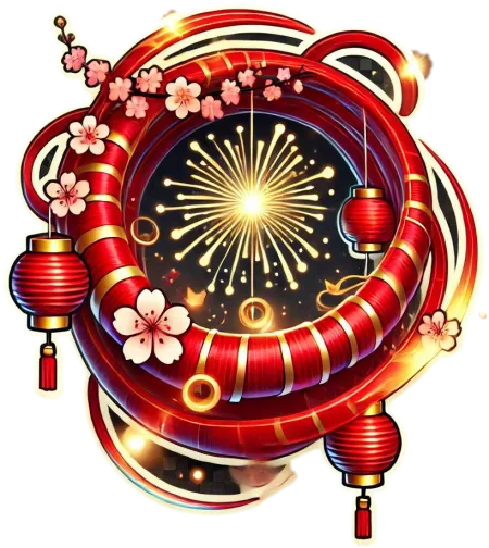 chinese new year png fireworks background