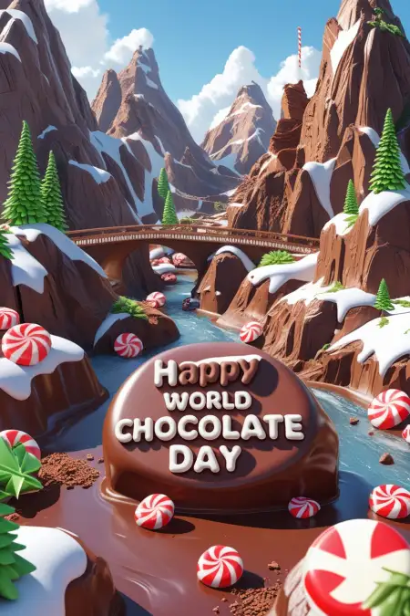 Chocolate Day Greeting Card Online - Free Happy World Chocolate Day Download