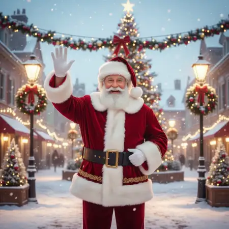 Christmas Background With Santa Claus 8k - Free Christmas Background With Santa Claus Download
