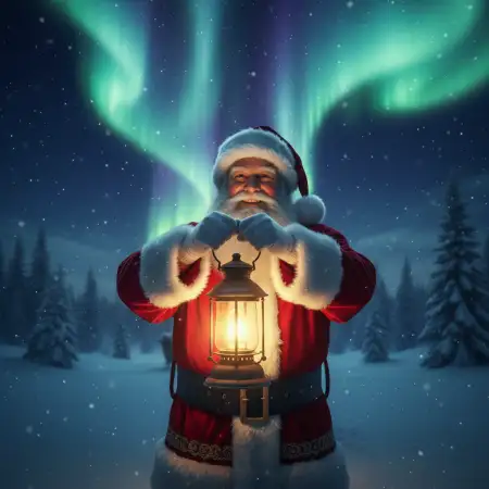 Christmas Background With Santa Claus Cozy Winter - Free Christmas Background With Santa Claus Download