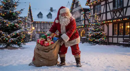 Christmas Background With Santa Claus For Youtube Thumbnail - Free Christmas Background With Santa Claus Download