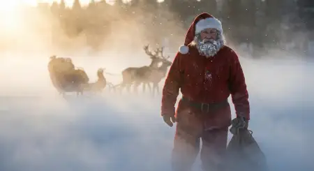 Christmas Background With Santa Claus Vertical - Free Christmas Background With Santa Claus Download