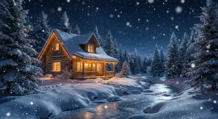 Free Christmas Background With Snowflakes Background Download