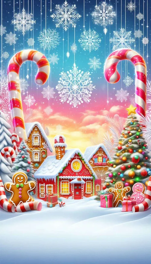 christmas background with watercolor christmas scenes