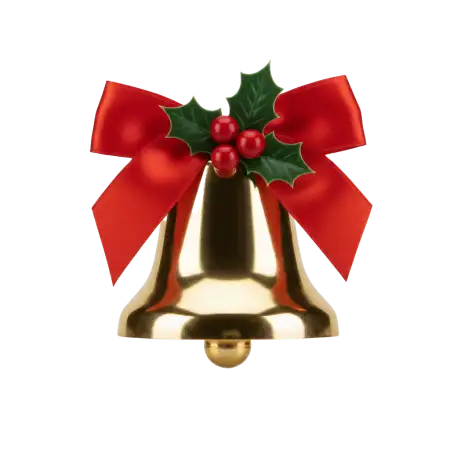 Free Christmas Bell Png For Sticker Design PNG Image Download