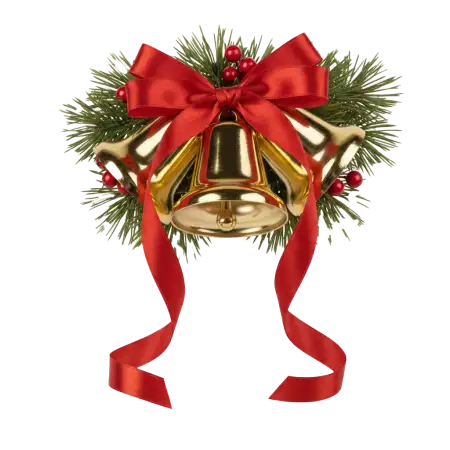 Free Christmas Bells Png Border Design PNG Image Download