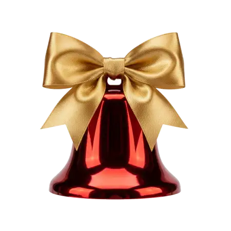 Free Christmas Bells Png Gold And Red Theme PNG Image Download