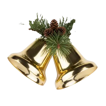Free Christmas Bells Png With Snow Effect PNG Image Download
