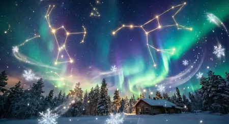Free Christmas Festive Night Sky Background Background Download