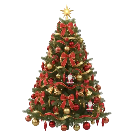 Free Christmas Tree PNG With Star Topper PNG Image Download