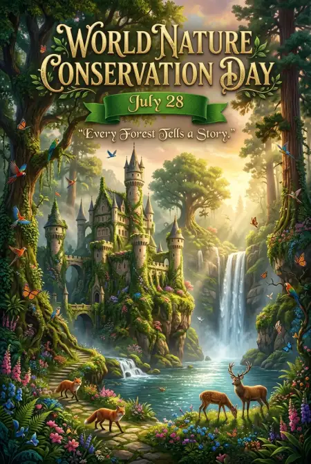 Cinematic Forest Conservation Artwork - Free World Nature Conservation Day 2026 Download