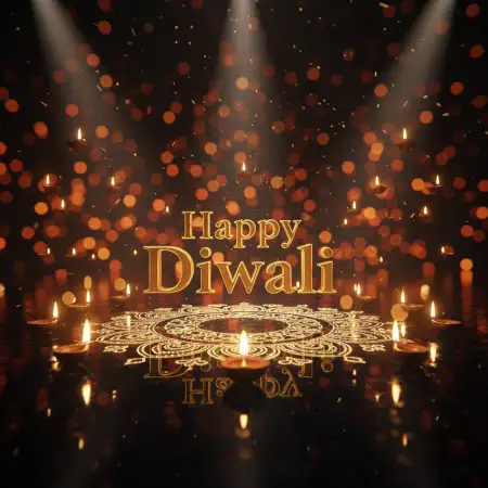 Cinematic Happy Diwali Greetings 2025 Background Design - Free Happy Diwali Greetings 2025 Download