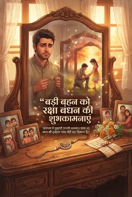 Free Cinematic Indian Festival Raksha Bandhan Hindi Text And Rakhi Poster Image Download