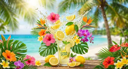 Citrus Lemon Juice Summer Background - Free Lemon Juice Background Download
