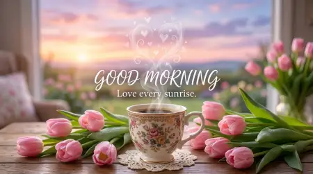 Coffee Cup With Heart Good Morning - Free Good Morning Coffee Download