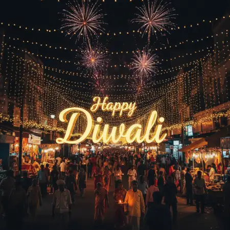 Colorful Happy Diwali 2025 Banner Template - Free Happy Diwali 2025 Wishes Download