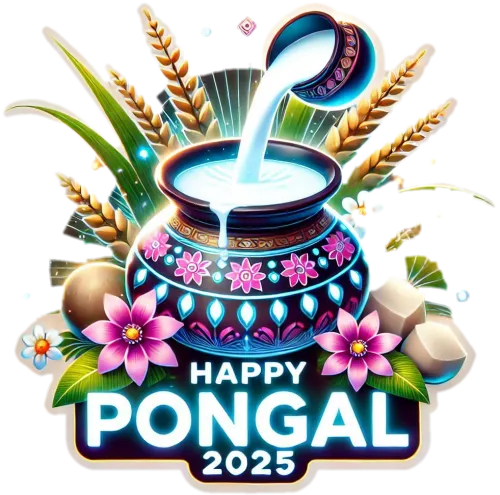 colorful happy pongal 2025 png images