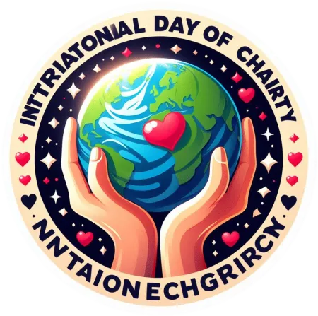 colorful international day of charity png for web graphics