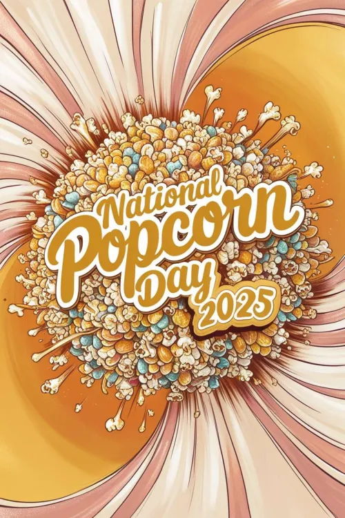 colorful popcorn-themed images for national popcorn day 2025