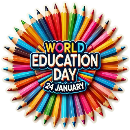 colorful world education day 2025 png clipart