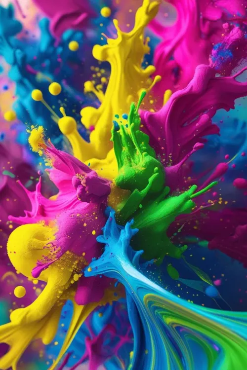 colourful holi images with artistic rang and explosive gulal splashes