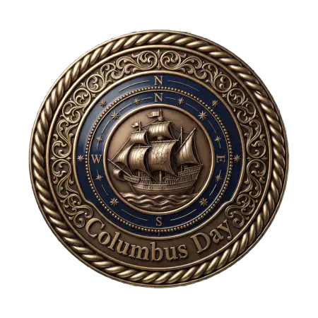 columbus day 2026 decorative badge png - Columbus Day