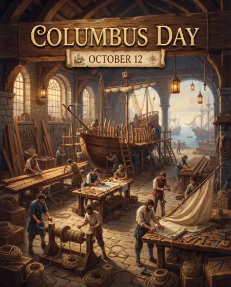 columbus day 2026 historical timeline poster design - Columbus Day