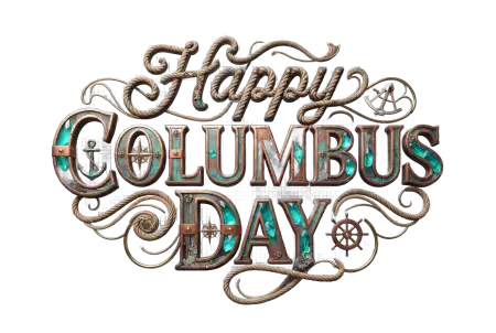 columbus day 2026 lettering png free download - Columbus Day