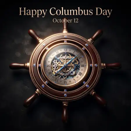 columbus day 2026 short wishes design - Columbus Day