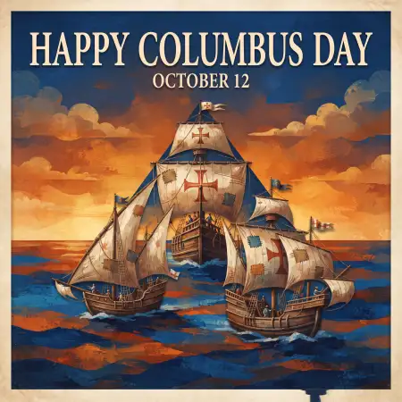 columbus day 2026 square instagram post hd design - Columbus Day