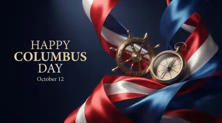 columbus day 2026 sunset sailing ship background - Columbus Day