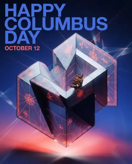 columbus day 2026 typography poster design - Columbus Day