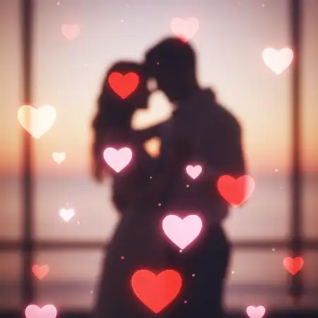 Couple Silhouette Valentines Day Background - Free Happy Valentines Day Background Hd Download
