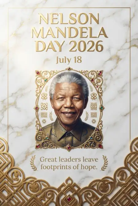Creative Nelson Mandela Poster Template 2026 - Free Nelson Mandela Poster 2026 Download