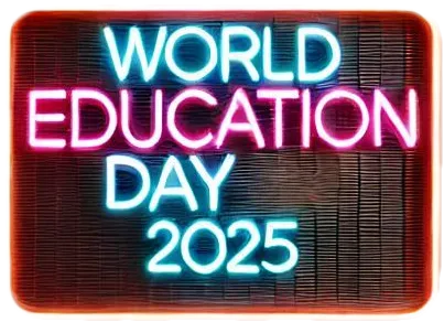 creative world education day 2025 png banners