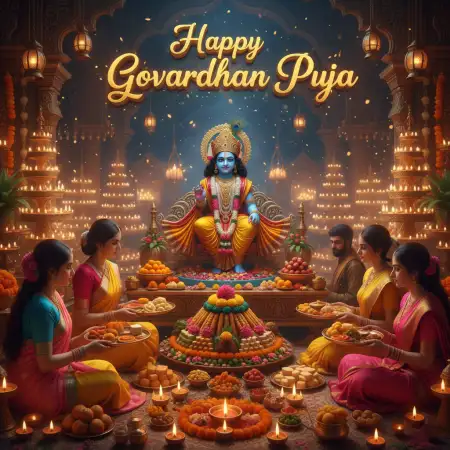 Crowd Celebrating With Small Fireworks - Free Happy Govardhan Puja 2025 Download