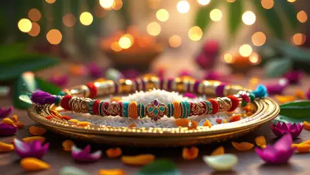 Customizable Happy Rakhi Banner With Background - Free Happy Rakhi Banner Background Download