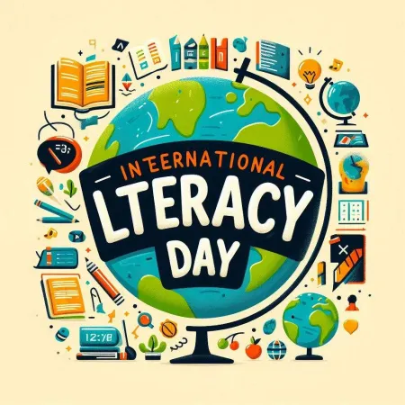 customizable international literacy day images for charity campaigns