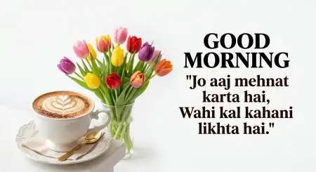 Free Cute Good Morning Flowers And Coffee Wishes Background Image Download