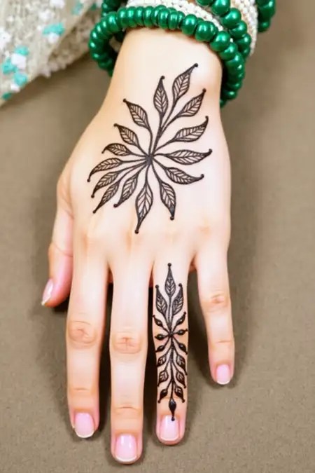 Cute Mehndi Design For Sawan Monday - Free Sawan Somwari Mehndi Design Download
