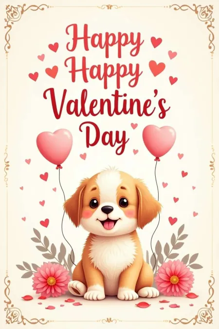 cute puppy valentines day images