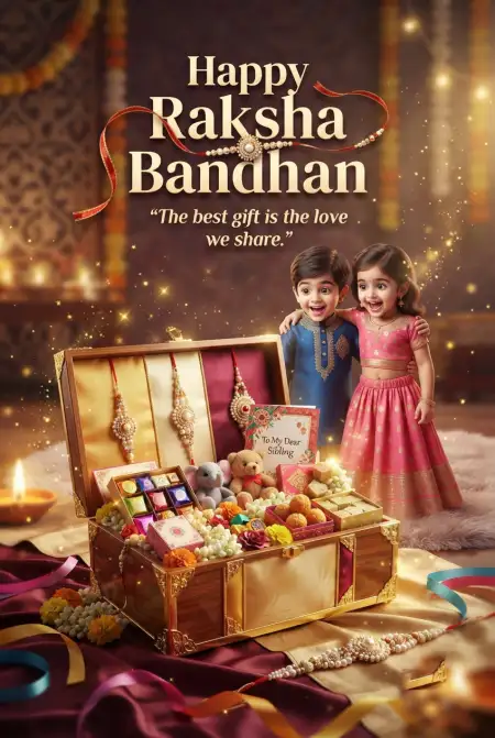 Cute Raksha Bandhan Wishes 2026 - Free Happy Raksha Bandhan Wishes 2026 Download