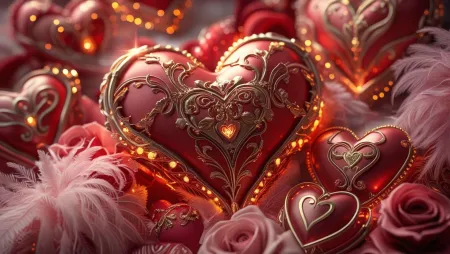 cute red and pink backgrounds for valentines day party themes