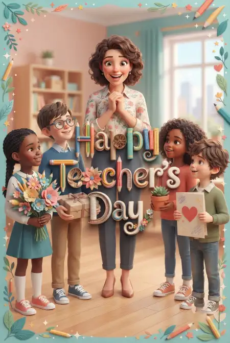 Cute Teachers Day Cards - Free Card Download