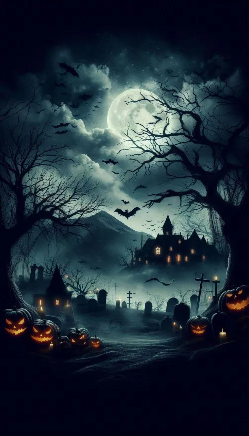 dark and eerie halloween background illustrations