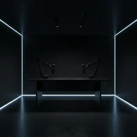 Dark Podcast Studio Background 4k - Free Podcast Studio Background Download